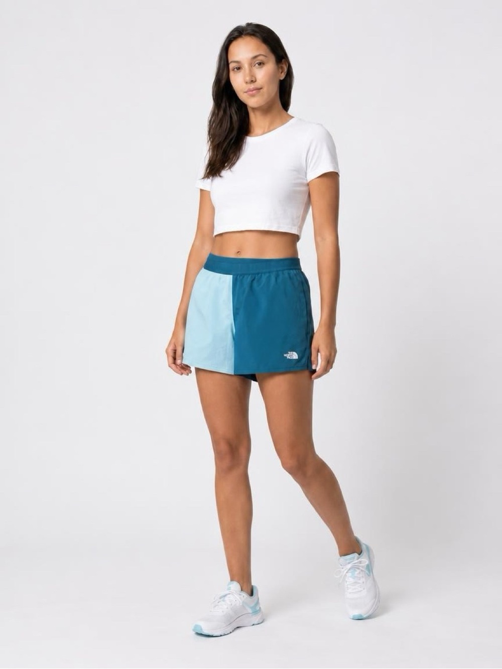 The North Face Shorts Women XL Teal Lined Pocket Hiking Jogging Walking Running